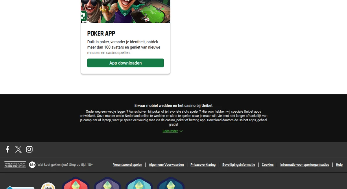 Unibet mobiel wedden